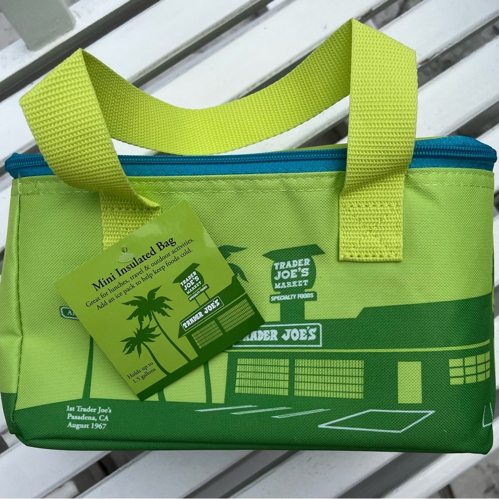 Trader Joe's Lime Green Insulated Mini Travel Bag